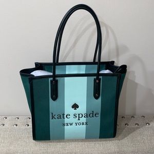 Kate Spade ♠️ Ella Mint/Green Large Tote Bag.